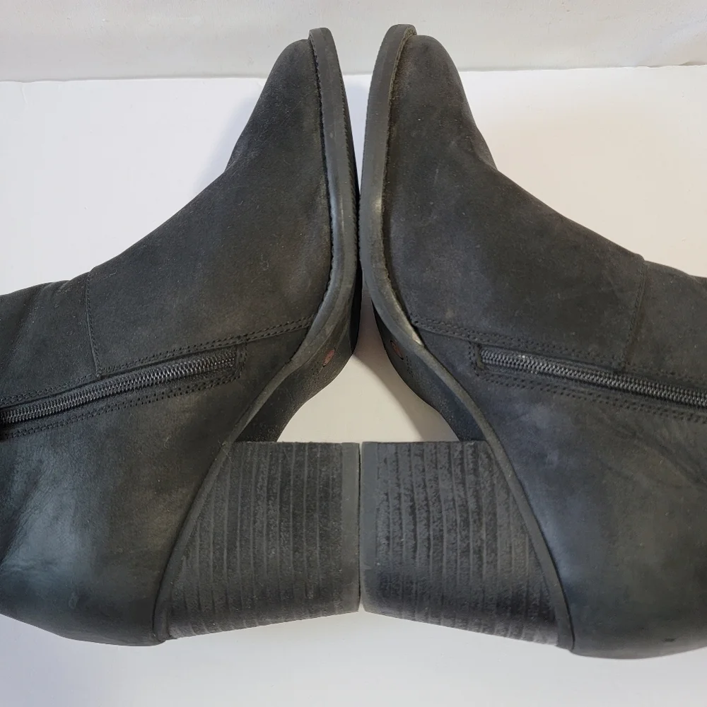 Blondo Nelly Waterproof Bootie Women Sz 8M Black Suede Leather Grunge Whimsigoth
